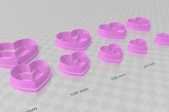 Broken Heart 2 Clay Cutter - Cookie Cutter STL File Product Image 3