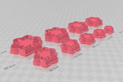 Clay Cutter STL File Flower Hexagon 5 - Earring Digital File Product Image 3