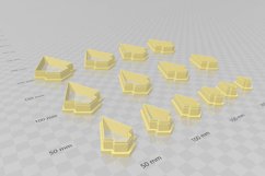 Deco Earring 3 Clay Cutter - Fan STL Digital File Download- Product Image 3