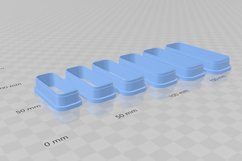 Thick Rectangle 2 Hair Barrette/Crocodile Clip Clay Cutter Product Image 3