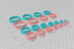 Clay Cutter STL 3mm Thick Circle Chain 1- Earring Digital Fi Product Image 3