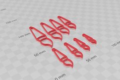 Paintbrush Earring 2 Charm STL File - Digital Download -8 Si Product Image 3