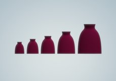 Bottle 1 Vase STL File - Digital Download -5 Sizes- Homeware Product Image 3