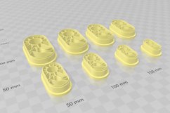 Sun Rays 4 Clay Cutter - Cookie Cutter STL File Product Image 4