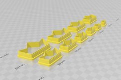 Clay Cutter STL File Crown 1 - Princess Earring Digital File Product Image 2