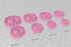 Flower Heart 1 Clay Cutter - Cookie Cutter STL File Product Image 3