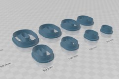 Clay Cutter STL File Modern Minimalist 3- Geometric Earring Product Image 3