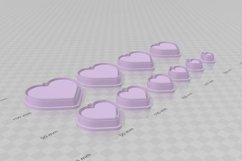 Clay Cutter STL File - Heart Closed Bezel with add on - Earr Product Image 3