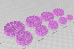 Clay Cutter STL File Frill Donut 4- Classic Earring Digital Product Image 3