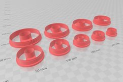 Circle 2 Clay Cutter - Cookie Cutter STL File Product Image 3