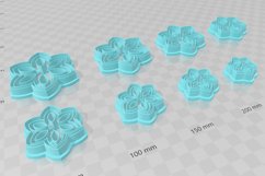 Flower 22 Clay Cutter - Cookie Cutter STL File Product Image 3