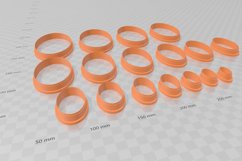 Oval 1 Clay Cutter - Cookie Cutter STL File Product Image 3