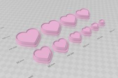 Clay Cutter STL File - Heart Closed Bezel 2 - Earring Digita Product Image 3