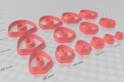 Shield 3 Donut Clay Cutter Earring -Cookie Cutter Product Image 3