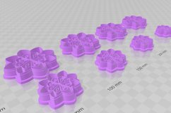 Flower 24 Clay Cutter - Cookie Cutter STL File Product Image 3