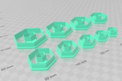 Hexagon 2 Clay Cutter - Cookie Cutter STL File Product Image 3