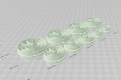 Clay Cutter STL File Geo Circle 1 - Modern Earring Digital F Product Image 3