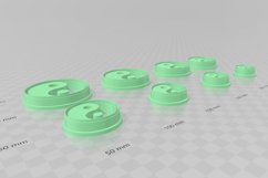 Yin Yang 2 Clay Cutter - STL Digital File Download- 8 sizes Product Image 3