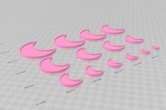 Moon 1 Closed Back Bezel STL File - Digital Download -14 Siz Product Image 3