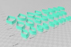 Dagger Drop 5 Clay Cutter - Cookie Cutter STL File Product Image 3