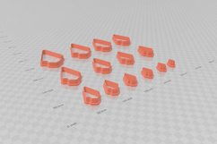 Deco Earring 5 Clay Cutter - Fan STL Digital File Download- Product Image 3