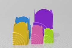 Rainbow Vase 1 STL File - Digital Download -5 Sizes- Homewar Product Image 3