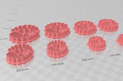 Flower Heart 2 Clay Cutter - Cookie Cutter STL File Product Image 3