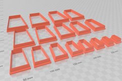 Long Trapezoid 1 Clay Cutter - Cookie Cutter STL File Product Image 3