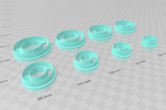 Circle Donut 1 Earring Clay Cutter - Cookie Cutter STL File Product Image 3
