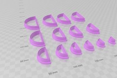 Half Circle 3 Clay Cutter - Cookie Cutter STL File Product Image 4