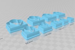 1920s Frill Rectangle 1 Earring Clay Cutter -Cookie Cutter Product Image 3