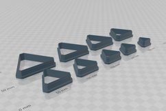 Clay Cutter STL File Corner Cut Triangle - Modern Earring Di Product Image 3