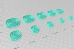 Rounded Embossed Square Donut Clay Cutter - STL Digital File Product Image 3