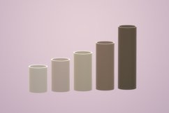 6cm Wide Base, Cylinder Vase STL File Product Image 3