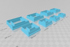 1cm Wide Bezel Square 1 Clay Cutter - Cookie Cutter STL Product Image 3