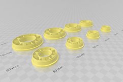 Circle Donut 2 Earring Clay Cutter - Cookie Cutter STL File Product Image 3