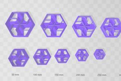 Geometric Hexagon 1 Clay Cutter Cookie Cutter STL Product Image 3