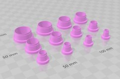 Stud Micro Circle 1 Clay Cutter - Cookie Cutter STL File Product Image 3