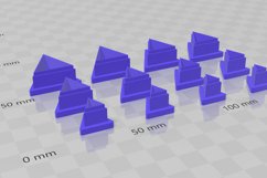 Stud Micro Triangle 1 Clay Cutter - Cookie Cutter Stl Product Image 3