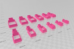 Rectangle Combo 1 Clay Cutter - Cookie Cutter STL Product Image 3