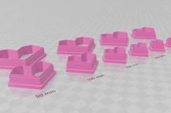 Geometric Heart 1 Earring Clay Cutter - Cookie Cutter Product Image 3