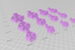 Hexagon Combo 3 Clay Cutter - Cookie Cutter STL File Product Image 3