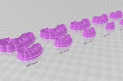 Half Frill 3 Earring Clay Cutter - Cookie Cutter Product Image 3