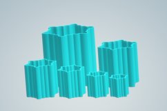 Snowflake Vase STL File - Digital Download -6 Sizes- Homewar Product Image 3