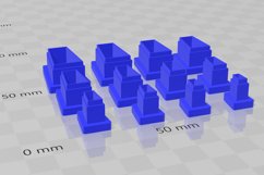 Stud Micro Long Trapezoid 1 Clay Cutter - Cookie Cutter Stl Product Image 3