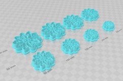 Clay Cutter STL File Snowflake 1 - Christmas Earring Digital Product Image 3