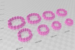 Flower 19 Clay Cutter - Cookie Cutter STL File Product Image 3