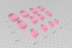 Pointed Oval 2 Earring Clay Cutter - Cookie Cutter STL Files Product Image 3