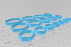Hexagon 1 Clay Cutter - Cookie Cutter STL File Product Image 3