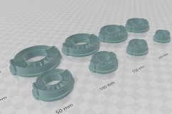 Clay Cutter STL File Ornate Hoop- Earring Digital File Downl Product Image 3